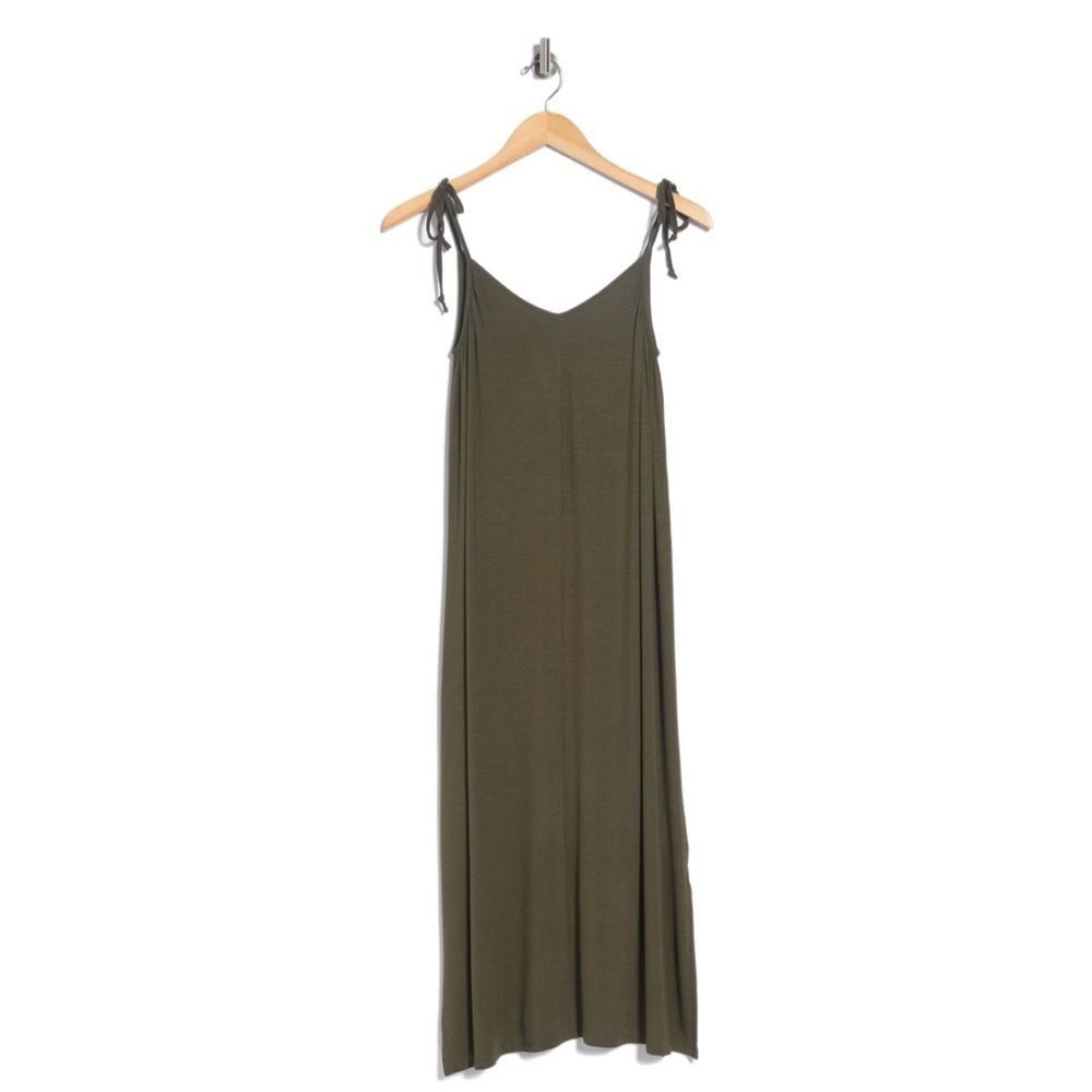 BOBEAU Tie Strap Knit Dress.Never used.Olive color. New with Tag!